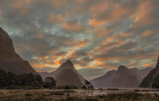 Beautiful Sunset at Milford Sound