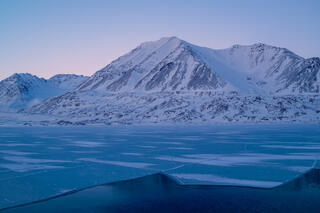 Twilight Glow Upon the Arctic Ice and Land