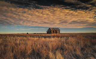 Homestead isolated on the prarie