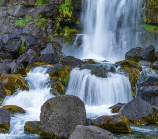 Oxarafoss waterfall