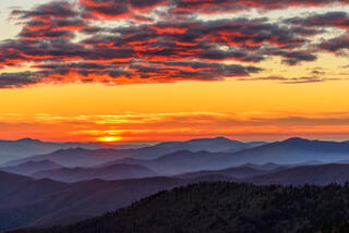 Sunset in Smoky Mountain NP
