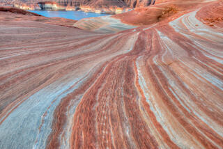 Strips Running Along the Rock